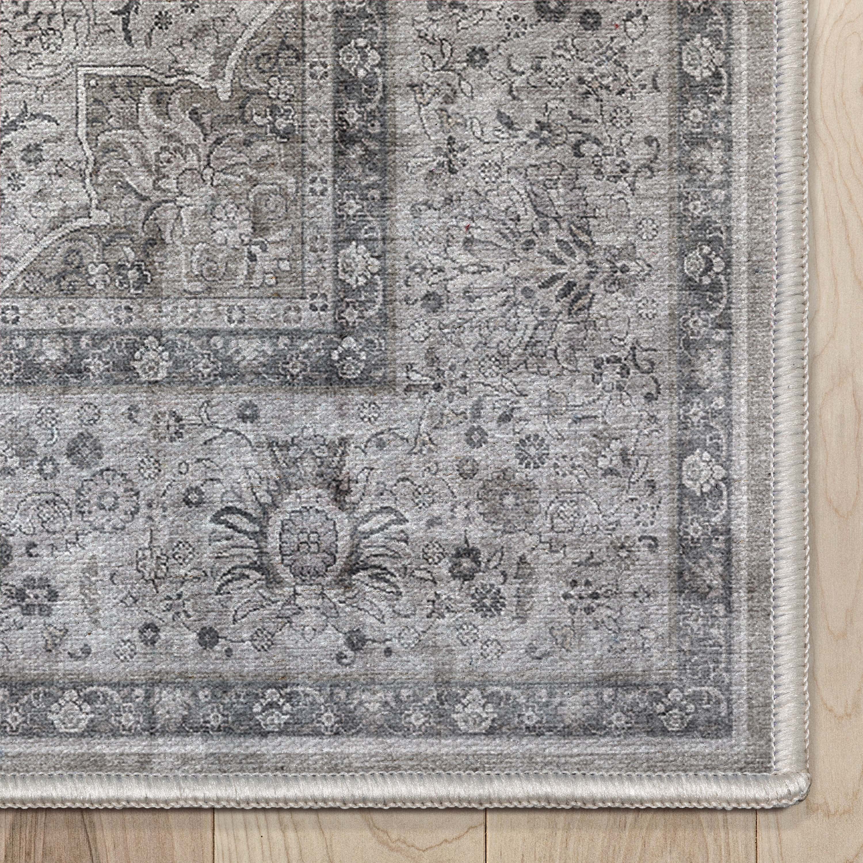Well Woven Asha Odette Vintage Oriental Gray 7'7" x 9'10" Area Rug