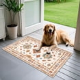 thumbnail image 2 of MeyJey Oriental Indoor Area Rug 2'x3' Non-Slip Machine Washable Vintage Distressed Floor Carpet for Living Room Bedroom Dining Kitchen Hallway, Beige/Orange, 2 of 15