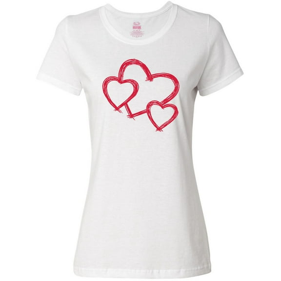 Inktastic Three Red Hearts Women's T-Shirt