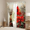 thumbnail image 3 of Manfei Cute Cardinals Blackout Curtains Set of 2 (52x84 Each),Happy Christmas Window Curtains,Red Berry Xmas Floral Curtains and Drapes For Kids,Luxury Bedroom Decor, 3 of 6
