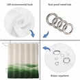 thumbnail image 5 of Green Beige Ombre Waterproof Fabric Shower Curtain,Minimalist Ocean Waves Linen Waterproof Fabric Shower Curtain for Bathroom Curtains Bathtubs Hotel Shower Curtains with 12 Hooks Standard 60x72, 5 of 8