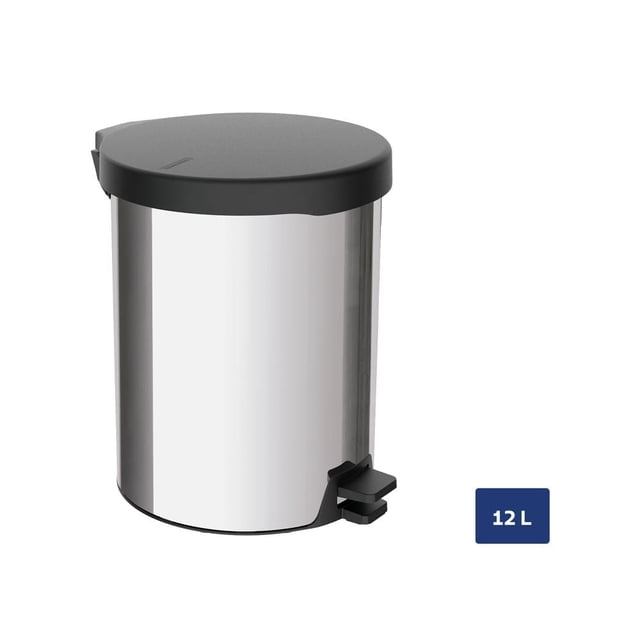 Bote de Basura Tramontina Acero Inoxidable con Pedal, 12 Lt
