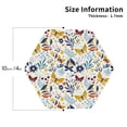 thumbnail image 2 of Pofeuu Flowers Butterfly Print Coasters for Drinks, 4Pack PU Leather Coasters, Bar Drink Coasters for Tabletop Protection, Furniture from Damage-Hexagon, 2 of 6