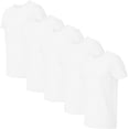 thumbnail image 6 of Men's 5-Pack Crew Neck T-Shirt, White, Large, 6 of 14