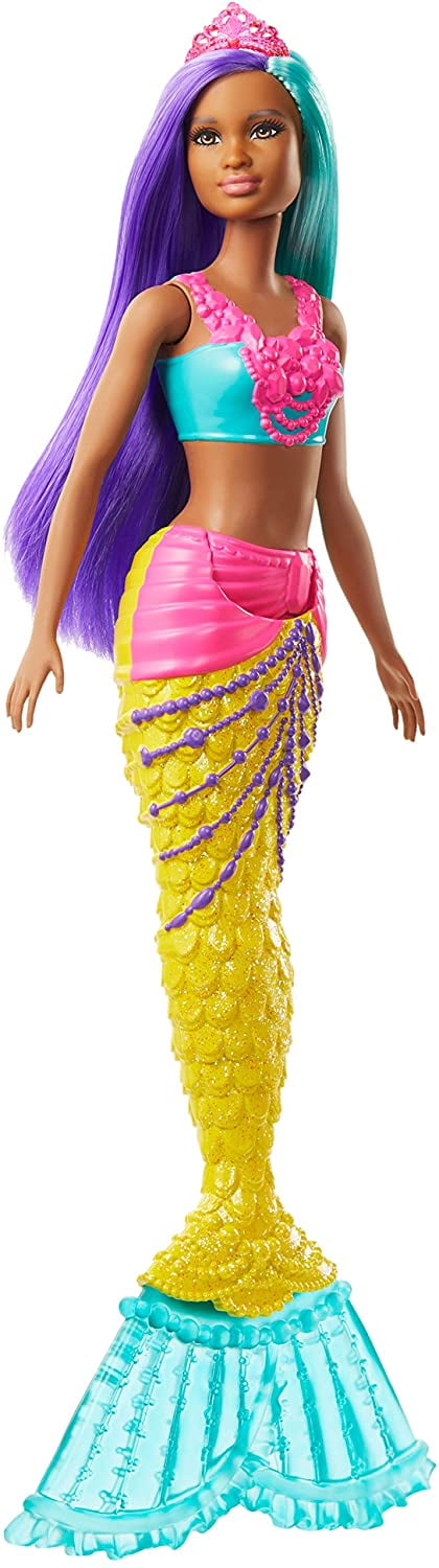 Barbie Dreamtopia Rainbow Magic Mermaid Doll with Rainbow Hair and 