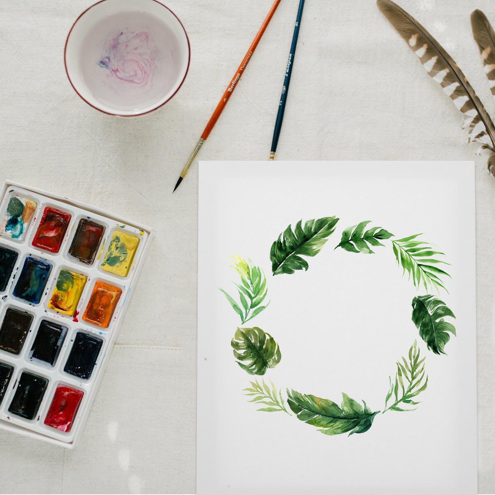 PAMINGONO 2-Pack White Blank Canvas Frames for Artists, Perfect for Oil, Acrylic, Watercolor Painting and Drawing