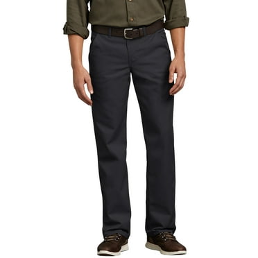 Genuine Dickies Men's Slim Fit Low Rise Straight-Leg Flat Front Pant