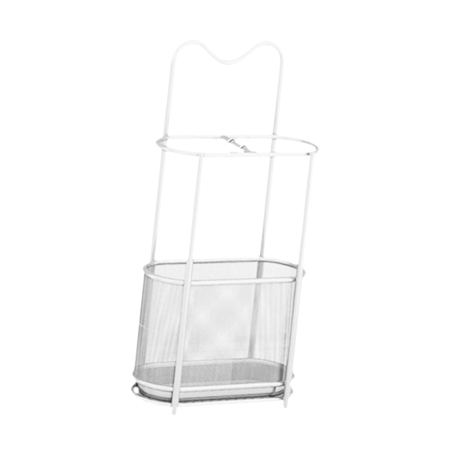 Fiocias Umbrella Rack Stand Holder Bin Iron Organizer Storage Rack Umbrella Stand Holder white
