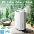thumbnail image 3 of Waykar 2000 Cuadrados. Ft Deshumidificador Energy Star 2025 más eficiente para el hogar y el sótano con drenaje automático o manual Funcionamiento silencioso de 33 dB Capacidad del tanque de agua de 0, 3 of 9