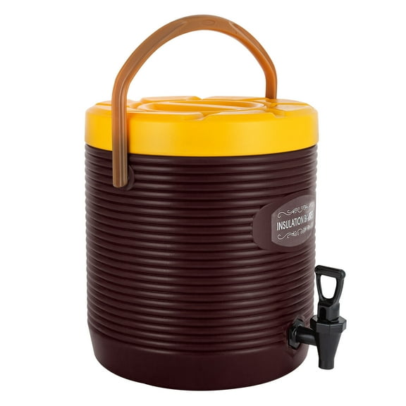 Insulated Beverage Dispense, Stainless Steel 24H Insulated Drink Dispenser 201 Insulated Container with Faucet Double-Layer Lid Design 13L Hot and Cold Drink Dispenser for Hotels, Restaurants