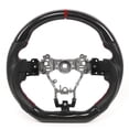 thumbnail image 2 of Steering Wheel Carbon Fiber Steering Wheel Steering Wheel Replacement Steering Wheel For  Finger Ridges Steering Wheel Carbon Fiber Steering Wheel Nappa Preforated Leather W/ Red, 2 of 8