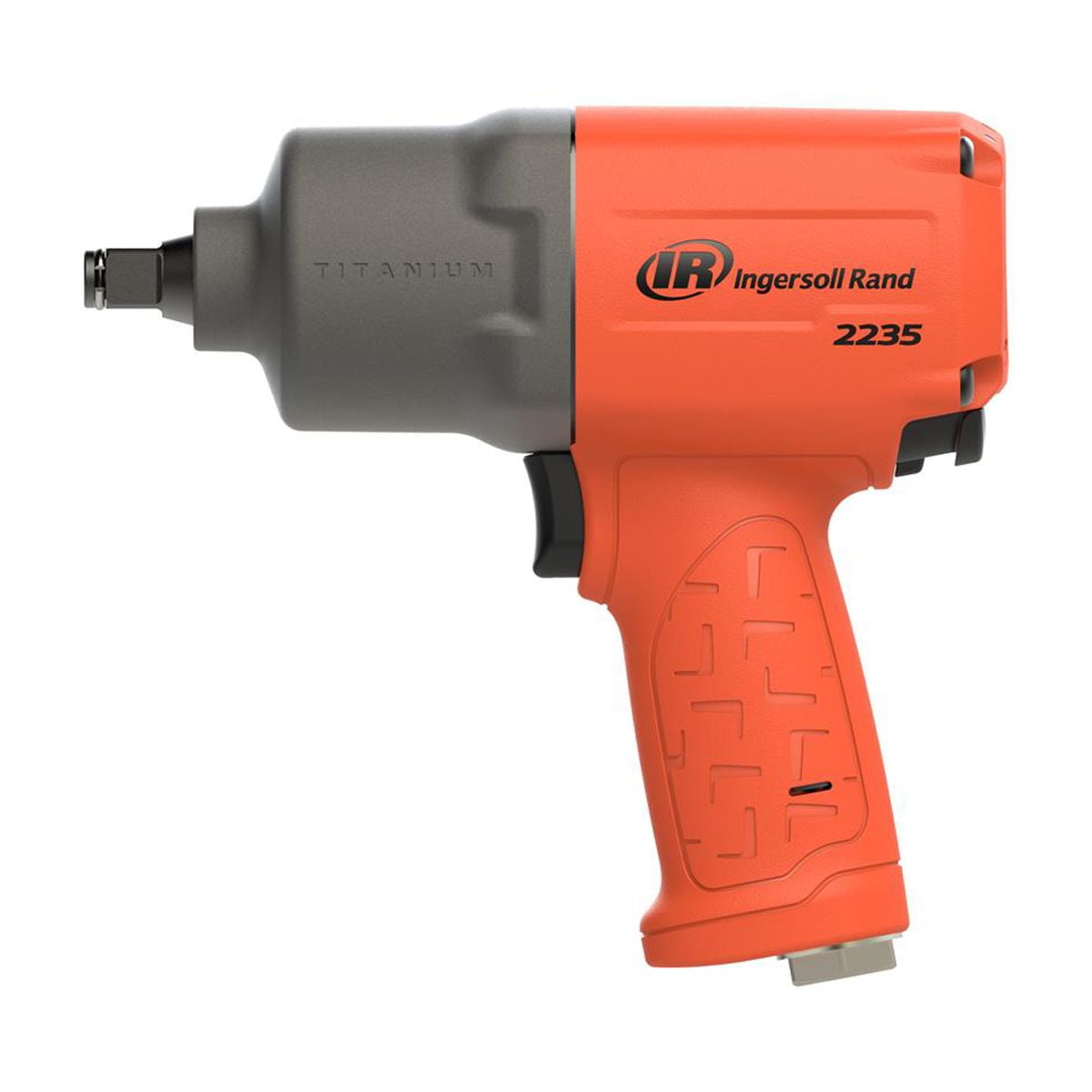 Ingersoll Rand 1/2 Inch Air Impact Wrench, 1350 ft-lb Torque, Titanium Hammercase, Friction Ring Retainer, Pistol Grip, Orange