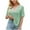 Green, variant on Zwiiyzr Women's T-Shirt Loose Solid Color V-Neck Short Sleeved Blouse Black (S)