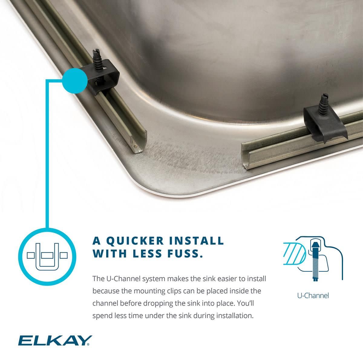 Elkay LRAD1919553 Lustertone Stainless Steel 19-1/2" x 19" x 5-1/2", Single Bowl Top Mount ADA Sink Lustertone