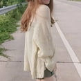 thumbnail image 3 of 2022 Spring Autumn Summer Women Loose Cardigan Long Sleeve Female Knitted Sweater Women Thin Jacket Coat Ladies Shawl Outerwear, 3 of 5