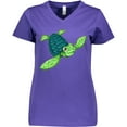 thumbnail image 3 of Inktastic Sea Turtle with swirls Women's V-Neck T-Shirt, 3 of 5