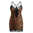 thumbnail image 4 of Skksst Plus Size Women Sexy Lingerie Leopard Lace Babydoll Nightgown Nightdress Sleepwear, 4 of 5
