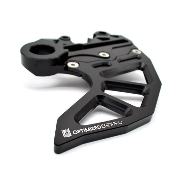 Optimized Enduro Rear Rotor Guard with Caliper Carrier for KTM/Husqvarna/GasGas (Black)