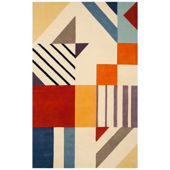 SAFAVIEH Fifth Avenue Louis Southwestern Area Rug, Ivory/Multi, 2' x 3'