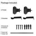 thumbnail image 3 of UTOPIA ALLEY Wall Mounted 5/8 Inch Curtain Rod - Curtain Rods For Windows 28 to 48 Inch, Adjustable Drapery Rods, Black Curtain Rods, Bedroom Curtain Rods, Tapestry Poles (Black, 28"-48"), 3 of 9