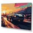 thumbnail image 2 of Designart "Blue And Yellow Vintage Car Charisma I" Retro Car Wall Art Print, 2 of 5