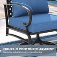 thumbnail image 6 of Vicllax 7-Seater Patio Conversation Set Metal Outdoor Furniture Set with Coffee Table, Blue, 6 of 11