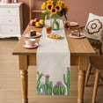 thumbnail image 2 of Green Cactus Tropical Table Runner 48 Inches, Summer Vintage Botanical Bed Runner Dresser Scarves Tabletop for Indoor Outdoor Parties/Ceremony/Banquet, 13" x 48", 2 of 9