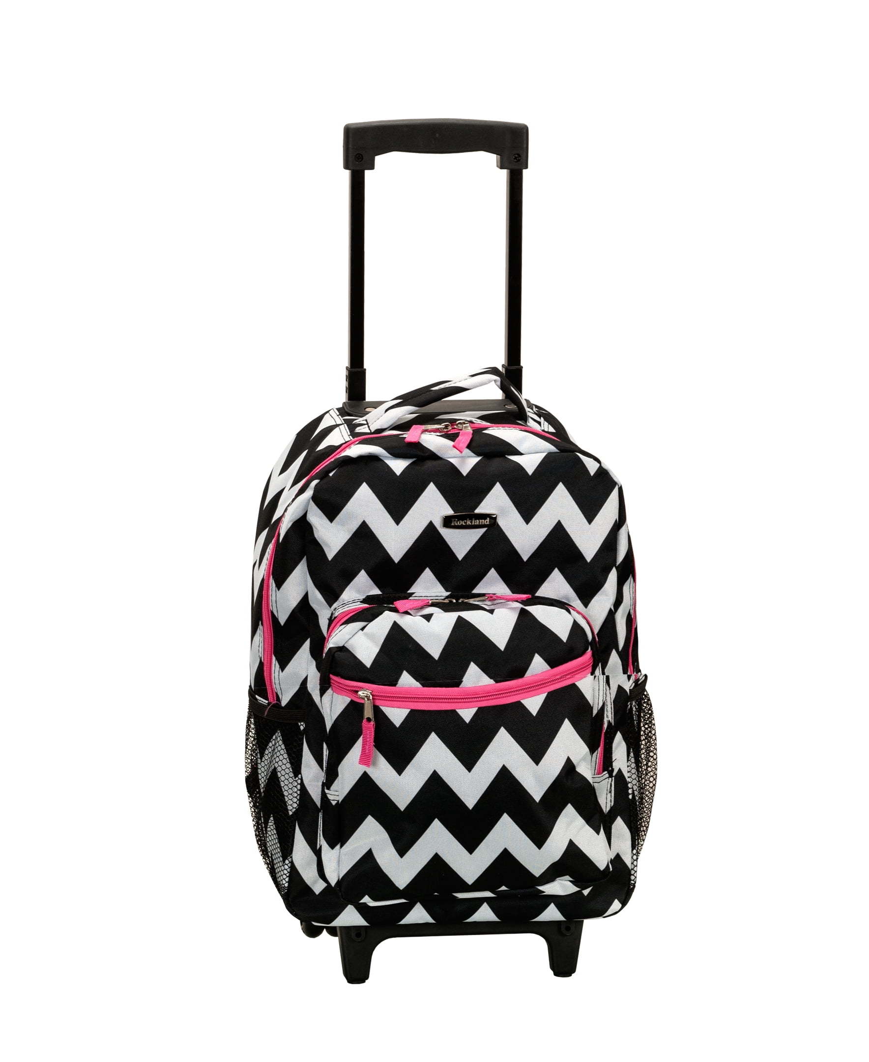 Rockland Luggage 17 Rolling Backpack, Pink Chevron - Walmart.com