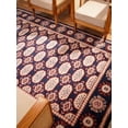 thumbnail image 4 of Rugsotic Carpets Hand Knotted Wool and Silk Area Rug, 5'x8', Rectangle, Black, Oriental Handmade Low Pile Rug for Living Room Bedroom, 4 of 12