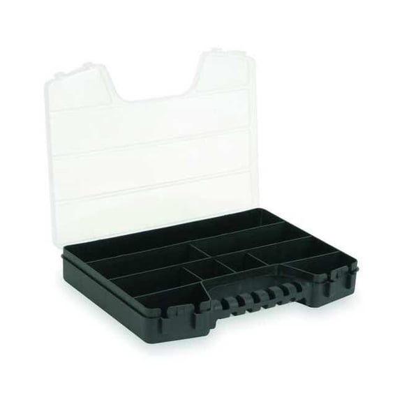 Westward Comprt Bx,Dbl Latch,Blk,2 7/32 in 2HFR6