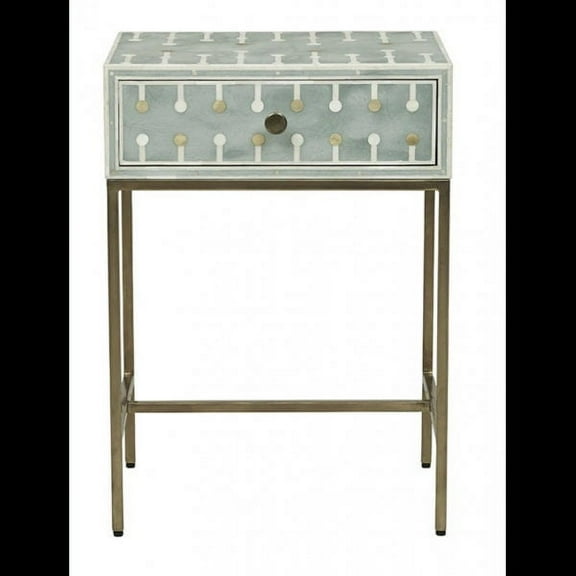 Dot Bone inlay bedside Dark Green, Bone inlay nightstand green, bone inlay furniture, bone inlay tables
