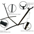 thumbnail image 4 of Double Classic Camping Outdoor Cotton Hammocks with 9 Feet Steel Stand 450 lb Capacity, 4 of 7
