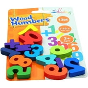 Skoolzy Rainbow Wooden Number Puzzle for Kids Age 3 4 5 Year Old - Educational Counting Math Montessori Toys for Toddlers | Preschool Wood Toy Learning Blocks