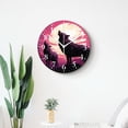 thumbnail image 4 of 14 Inch Wall Clock Battery Operated Silent Clock Decorative for Office, Kitchen, Outdoor, Living Room，Wolf Couple on Mountain Howling Moon Starry Night Sky Drawing, 4 of 4