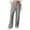 Gray, variant on Women's Zip Front Wide Leg Long Pants High Waist Causal Cargo Pants Cotton Pocket Palazzo Pants,Brown,Women's S-XXL