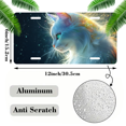 thumbnail image 2 of 1 Pcs 2D Flat License Plate Covers & Frames, Magic Cat For Decorative Front, Waterproof For Decoration Aluminum License Plate Covers & Frames Cover For Men Women, 12" X 6", 2 of 7
