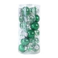 thumbnail image 1 of Bearachild 24 piezas bolas de Navidad adornos de colores boda familia interior exterior patio sala de estar dormitorio accesorios de decoración Kits de decoración para fiestas Verde Bearachild HA008692-07B, 1 of 6