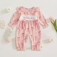 thumbnail image 2 of Little Sister Newborn Outfit Baby Girl Jumpsuit Long Sleeve Romper Lil Sis Onesie Infant Coming Home Clothing, 2 of 4
