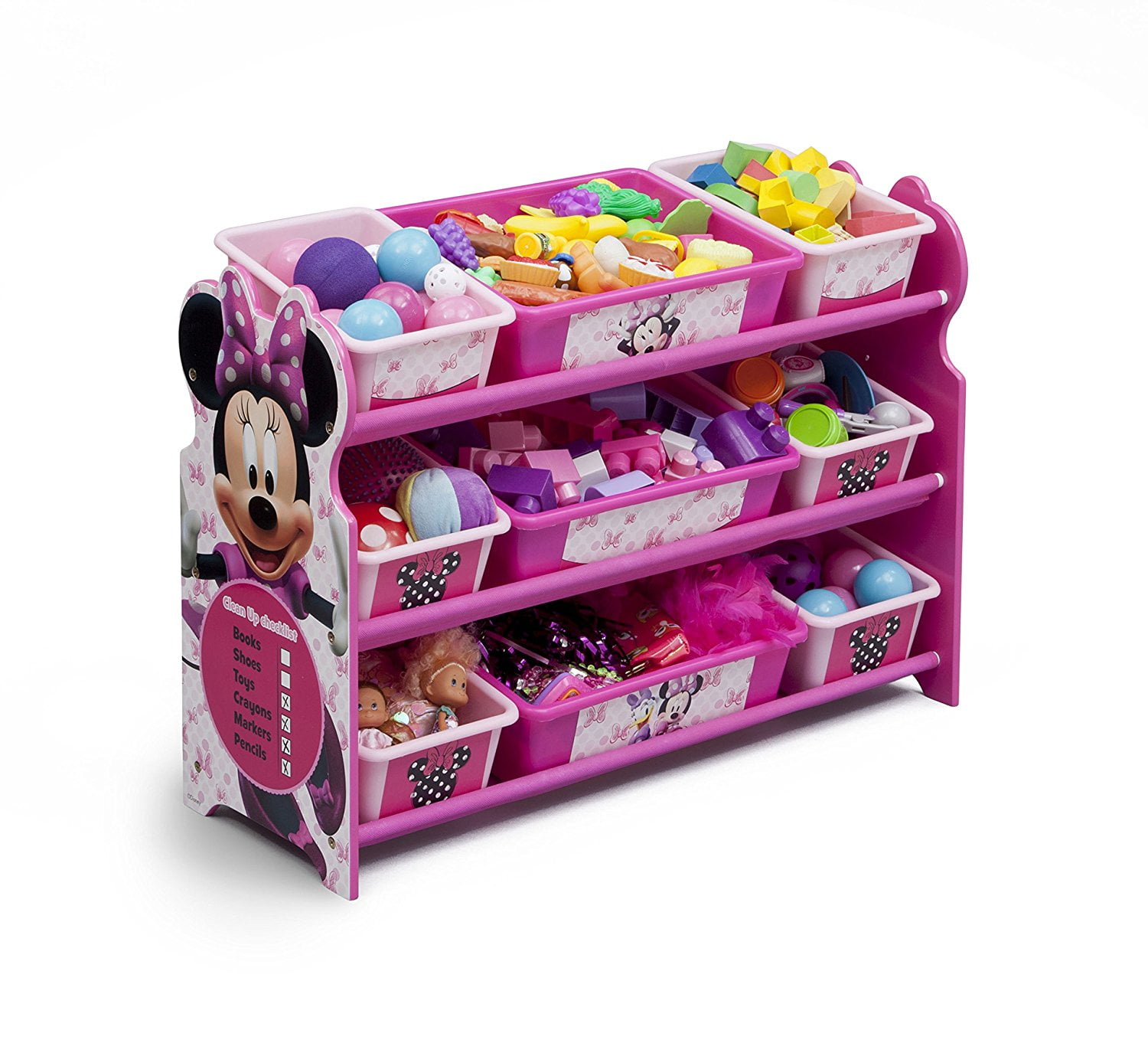 Disney Minnie Mouse 9 Bin Plastic Toy Organizer