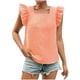 thumbnail image 2 of mfyjkho Tops De Gimnasio Para Mujer, Suéter De Cuello Cuadrado Y Manga Corta Con Volantes A Cuadros Para Mujer, Top De Moda Tops Y Blusas Para Mujer Xl, 2 of 7