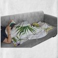 thumbnail image 6 of Parrot Soft Flannel Fleece Blanket, Hibiscus with Bird Intelligent Mimic Animals Creatures Wild Regions Artwork, Cozy Plush for Indoor and Outdoor Use, 50" x 60", White Yellow Green, by Ambesonne, 6 of 6