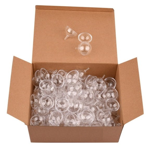 FRCOLOR candy wrapper cups 100Pcs Air-corn Chocolate Wrapper Cups Plastic Package Balls (Transparent),1.57"X1.18"X1.57"