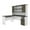 Gray, variant on Bestar Norma 71W L-Shaped Desk with Hutch in black & bark gray