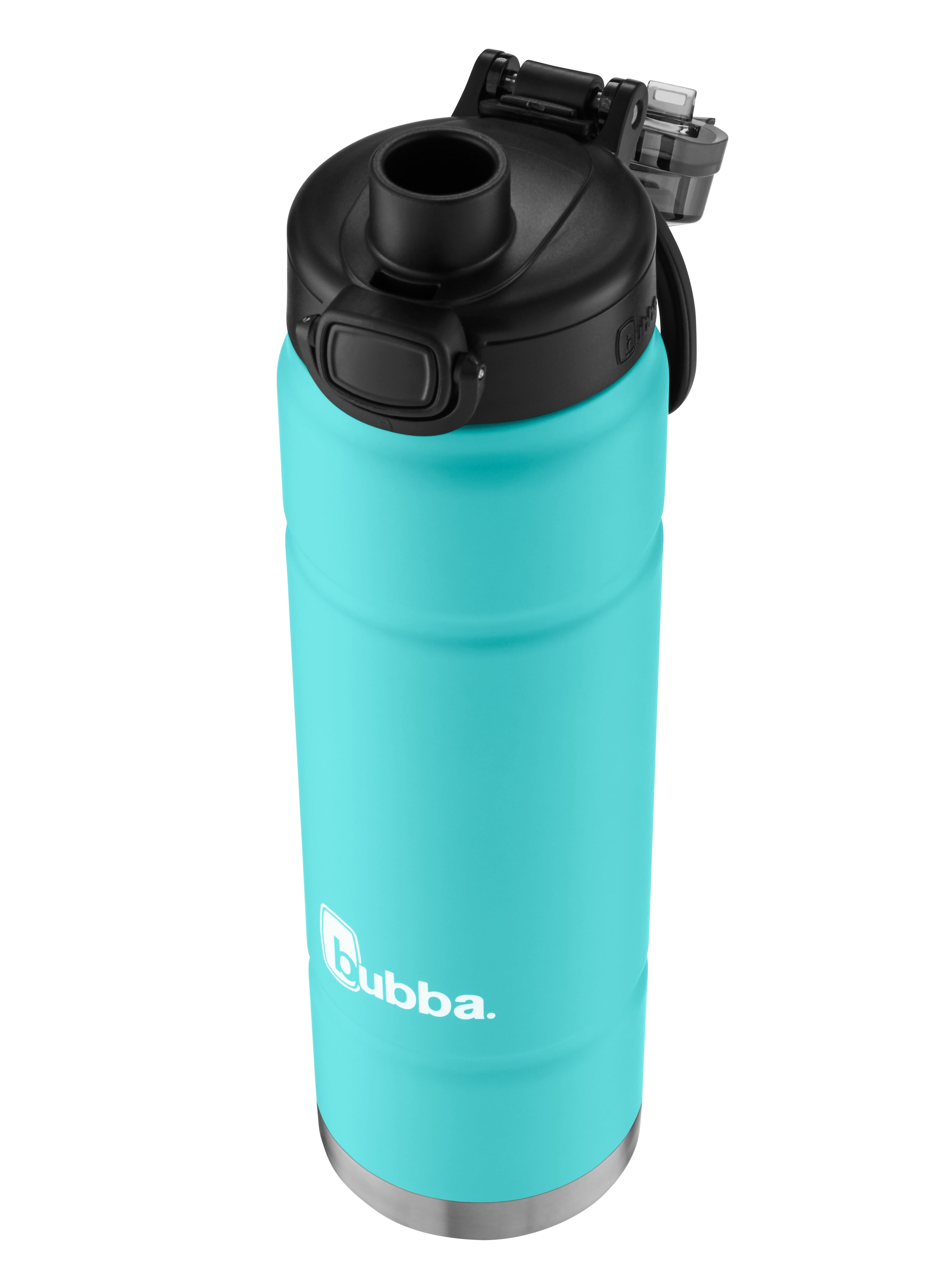 bubba Radiant Stainless Steel Rubberized Water Bottle with Straw, 24 Oz,  Island Teal 