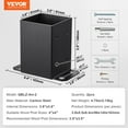 thumbnail image 2 of VEVOR 4x4 Post Base 2 Pcs, Inner Size 3.6"x3.6" Post Base Brackets, Heavy Duty Powder-Coated Post Anchor Matte Black Wood Post Brackets for Pavilion Deck Railing Support Deck Base Plate, 2 of 9