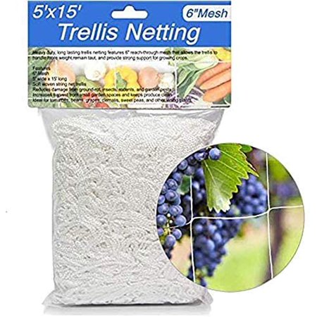 White Soft Mesh Trellis Netting Bulk Roll Grow Strong Soft Mesh Nylon Trellis Netting Bulk Roll Garden Netting 5 X 750ft