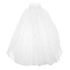 thumbnail image 1 of FELTECHELECTR Velo de novia corto de tul para mujer, con peineta de cristal y cinta, para novia, niña de las flores, fotografía de fiesta de boda (blanco), 1 of 6