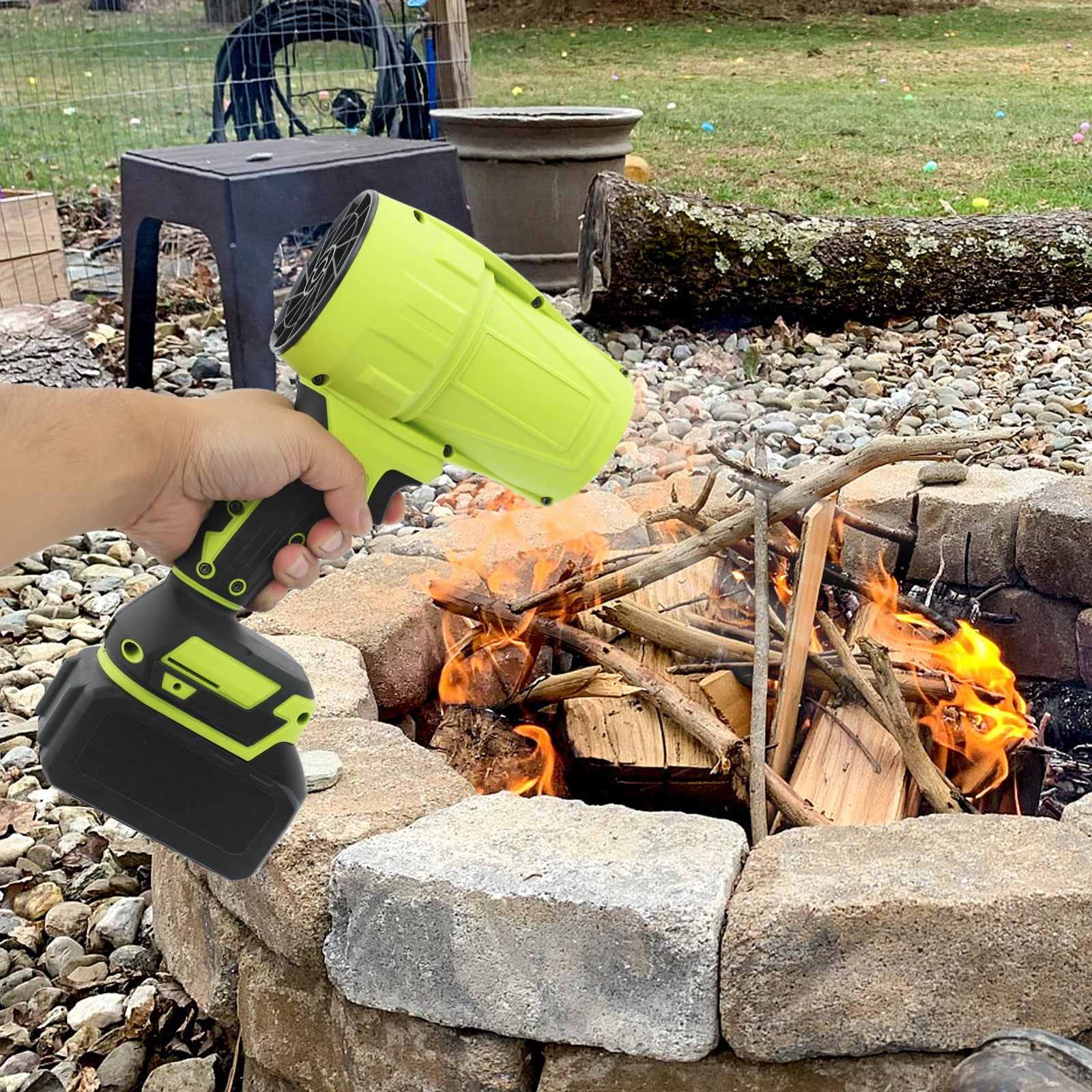 Leaf Blower Cordless, Industrial Handheld Blower with High-Capacity Lithium Battery, 450W Brushless Motor 540 CFM, Electric Leaf Blower for Clearing Leaves, Lawn, Patio, Driveway, Dust, Green Color