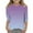 Purple, variant on Zecgelong Girls's Gradient Printed Fashionable Versatile Round Neck 3/4 Quarter Sleeve Casual T Shirt Top Girls Graphic Tees Size 3-4 Years
