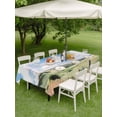 thumbnail image 5 of 52x70 Inch Outdoor Tablecloth with Umbrella Hole Zipper Rectangle Spring Grassland Rectangular Tablecloths Outside Waterproof Nature Blue Sky Mountain Scenery Patio Table Cloth Cover for Picnic Party, 5 of 8